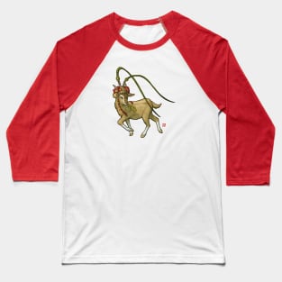New Year Goat, Tan Baseball T-Shirt